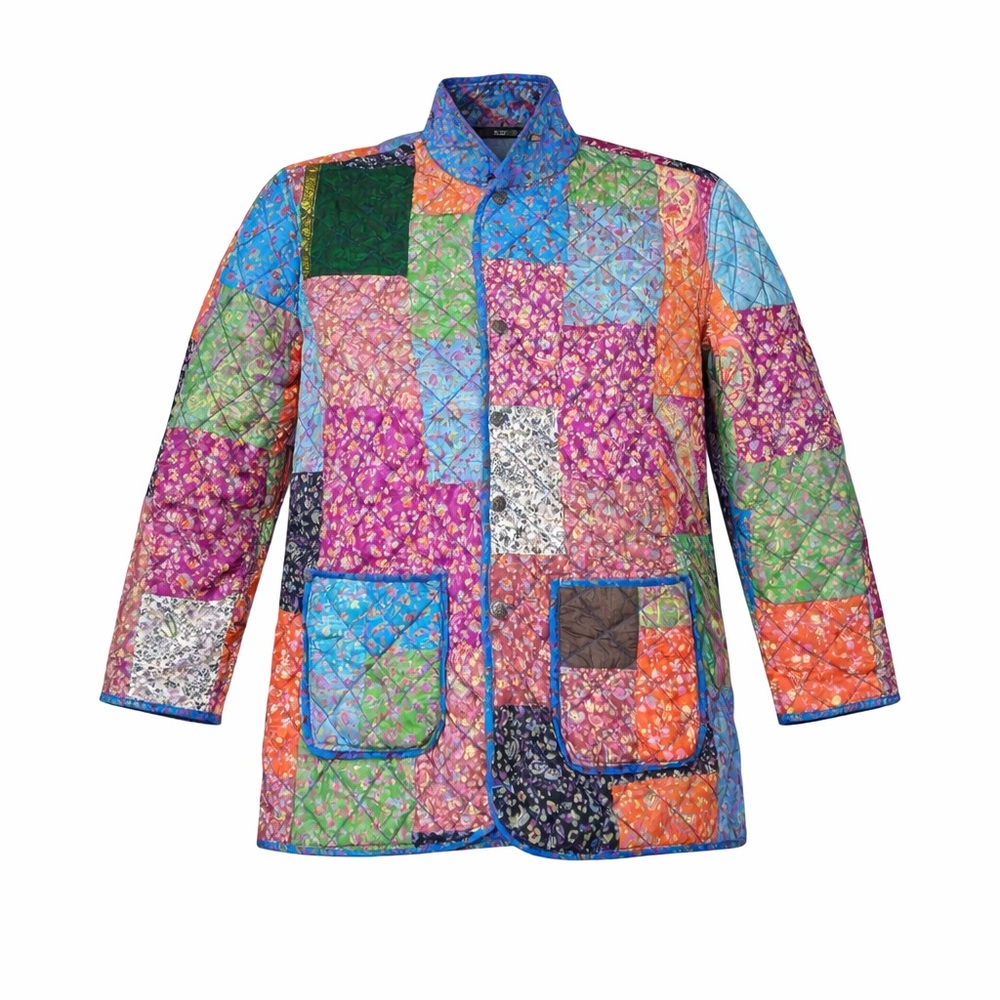 Vibrant Patchwork Utility Jacket - image 1